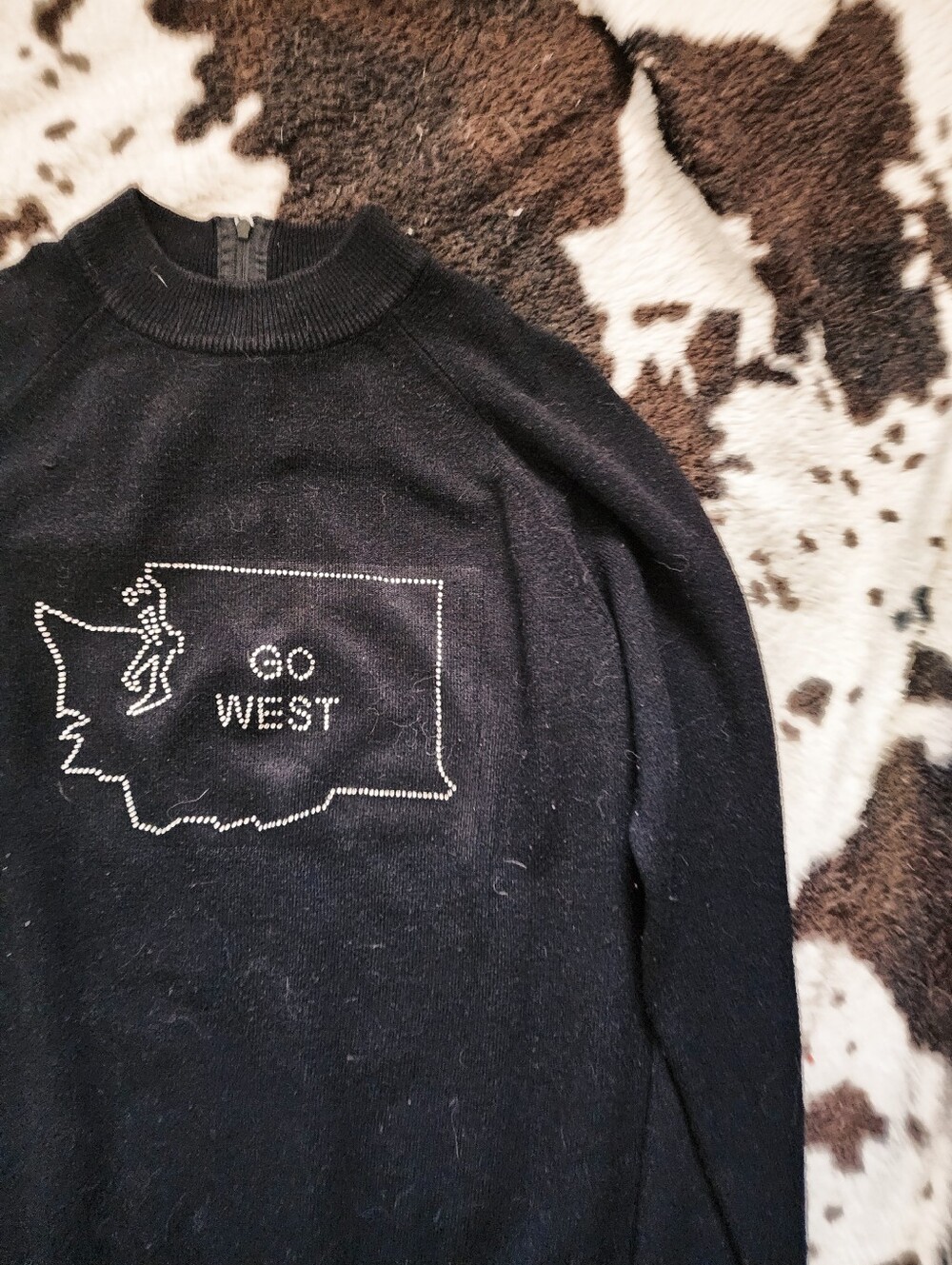 WOMEN'S 80'S/90'S SWEATER - BLACK - Picture 3 of 5